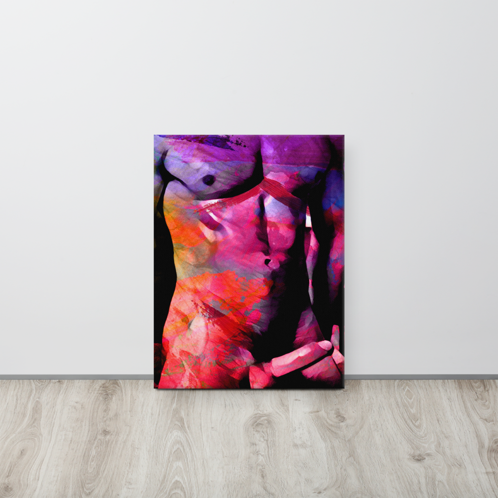 Naked man body painting | canvas – Every print is awesome