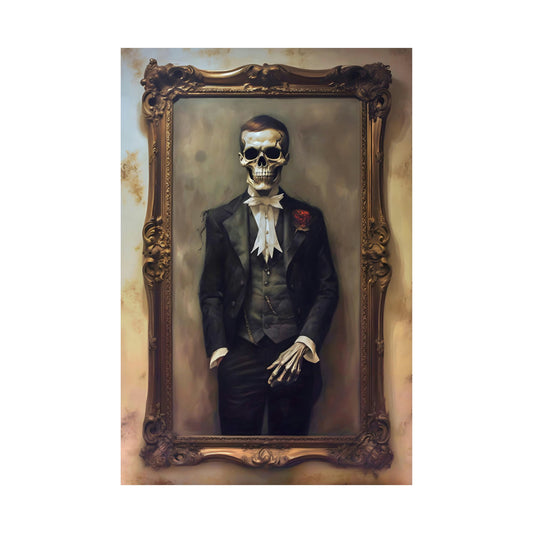 Haunted Victorian Gentleman Painting | Matte Vertical Posters | 0A1