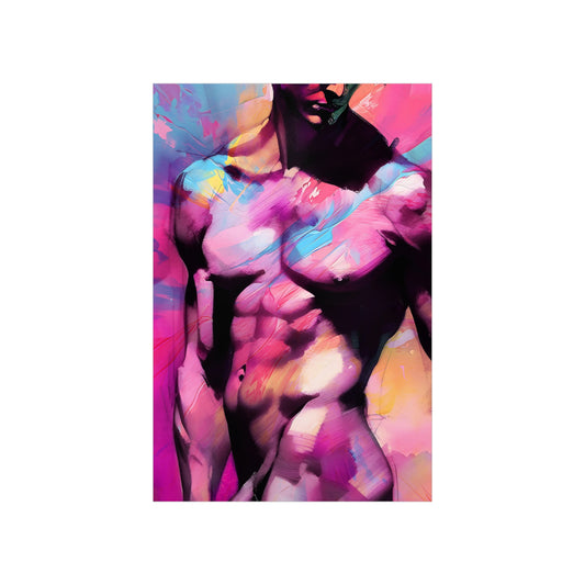 Sexy man body painting | Premium Matte Vertical Posters