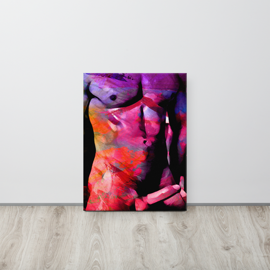 Naked man body painting | canvas