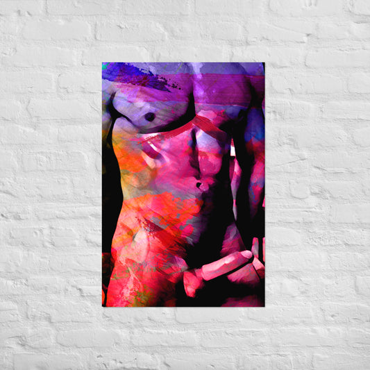 Naked man body painting | poster